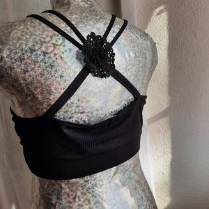 Rosegal Flirty Appliqué Razor Back Bralette 1X